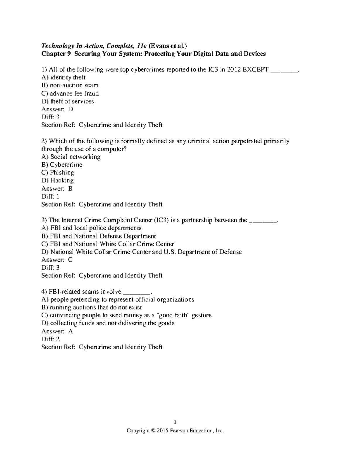 Chapter 9 WInter 2018 Technology In Action Complete 11e Evans Et 