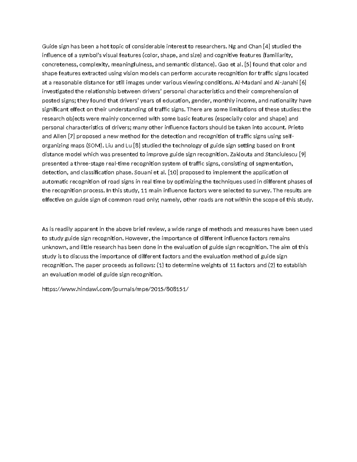 Introduction - Thesis - Guide sign has been a hot topic of considerable ...