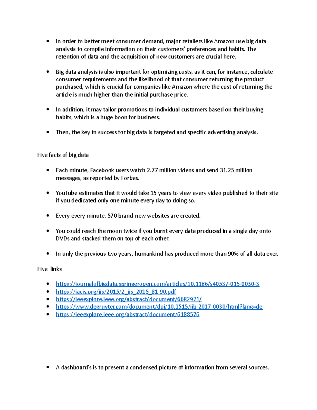 Btm discussion 5 - class notes - In order to better meet consumer ...