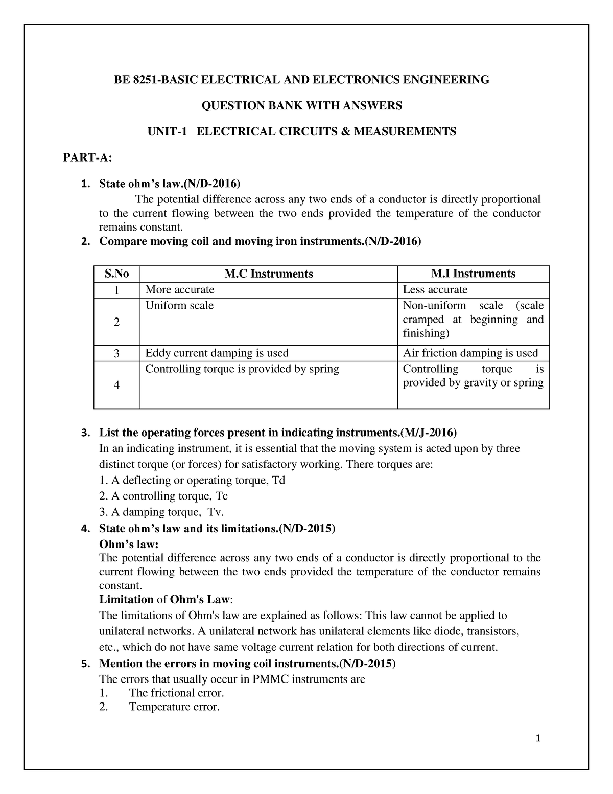 01 Basic Electrical And Electronics Engineering - BE 8251-BASIC ...