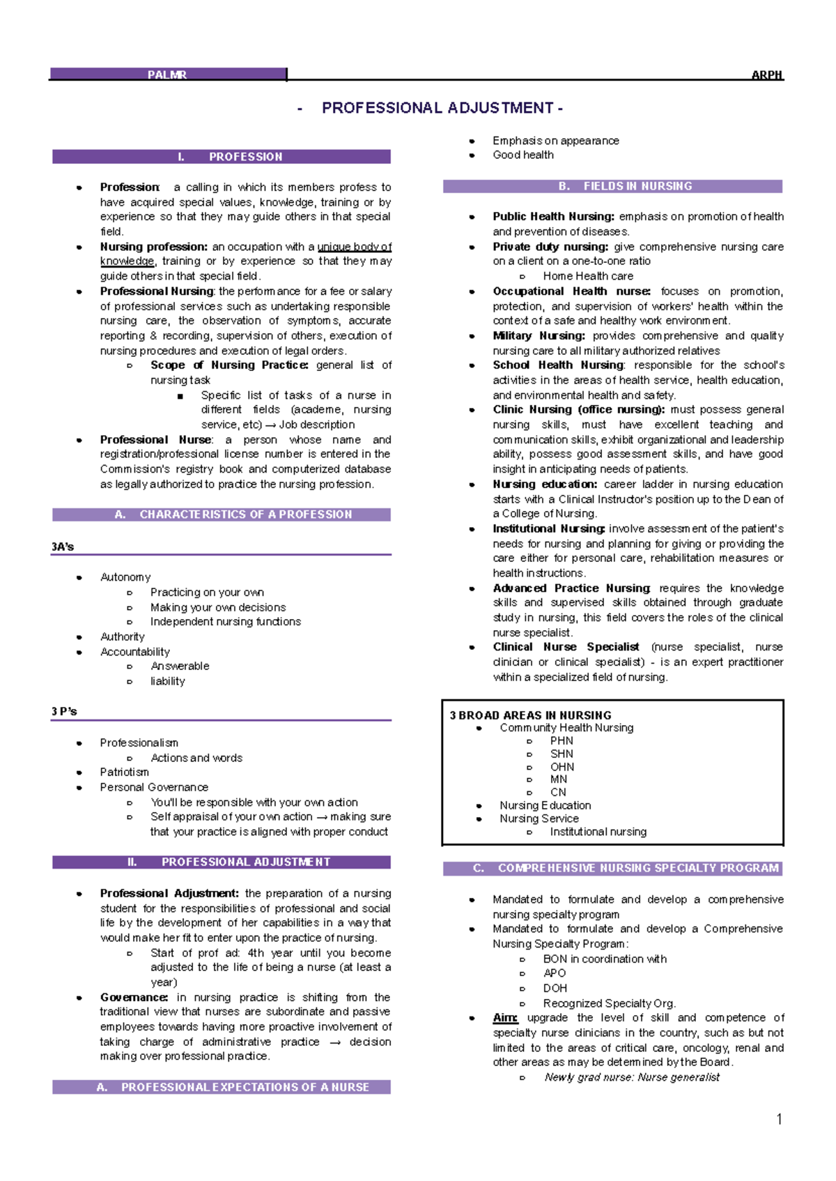 ARPH - Palmr - Summary Brunner and Suddarth's Textbook of Medical ...