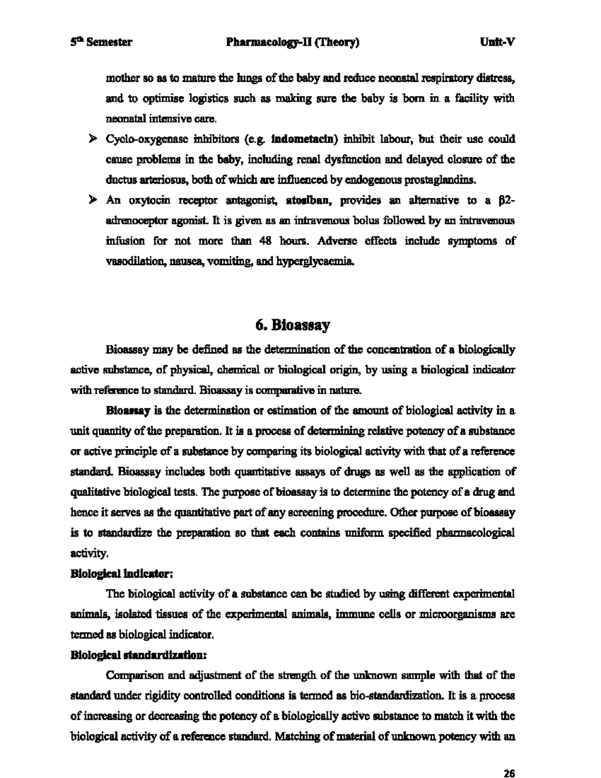 BioAssay Pharmacology Diploma in Pharmacy Studocu