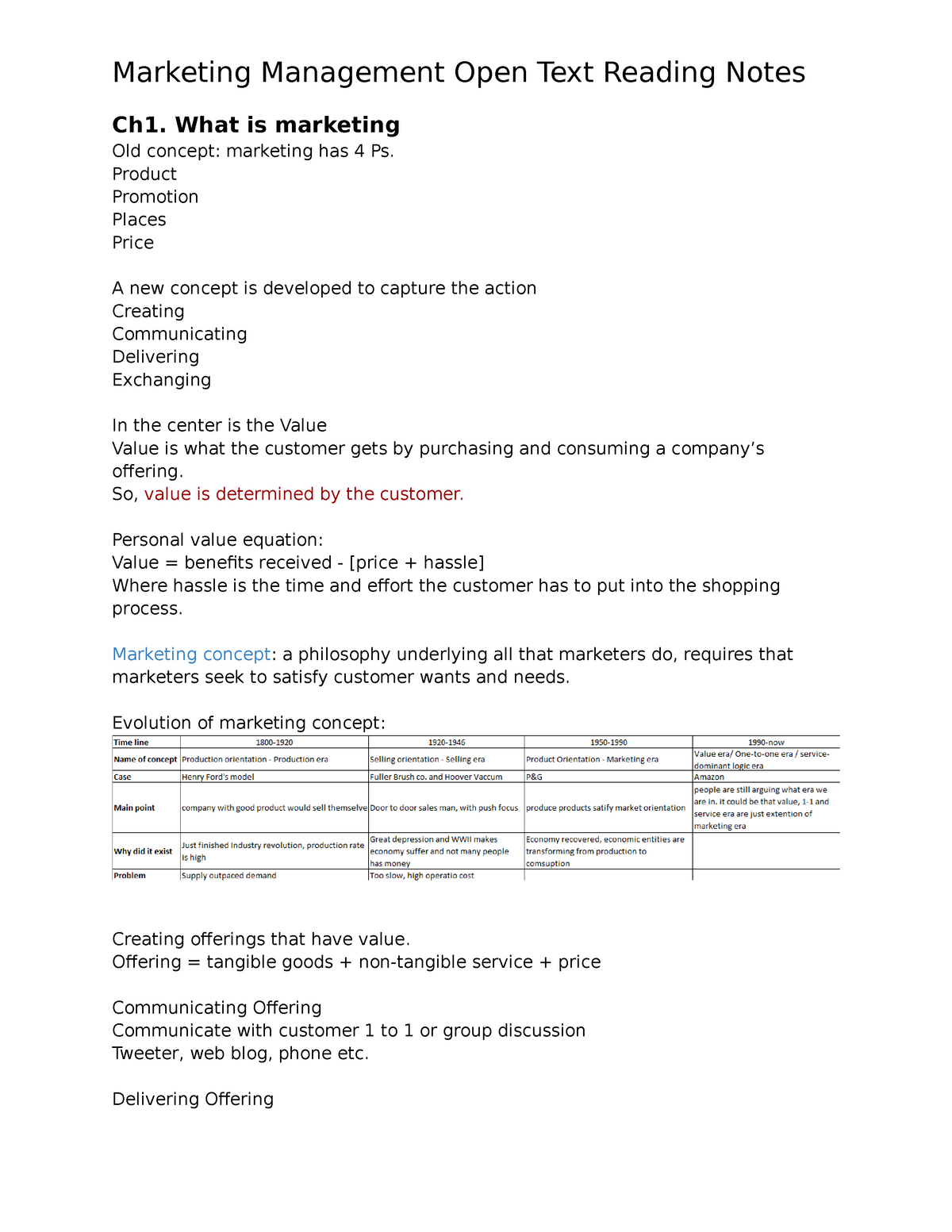 MKGT 5200 Reading Notes - Ch1 - Marketing Management Open Text Reading ...