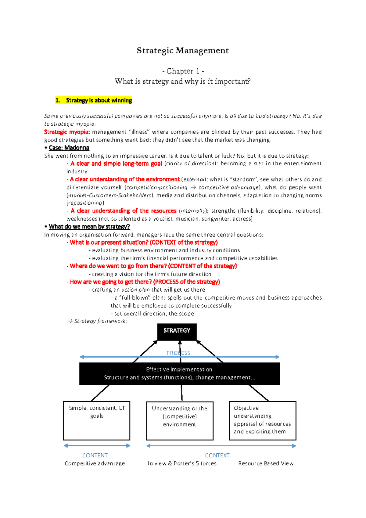 Strategic-Management - Strategic Management - Chapter 1 - What is ...