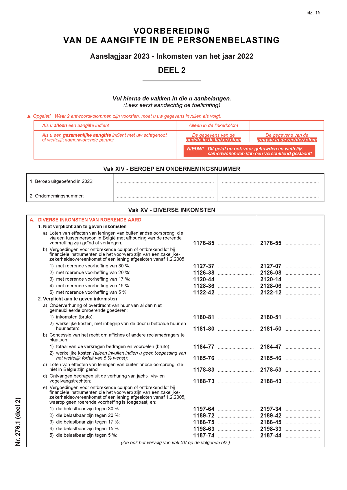 Aangifte - Aj. 2023 - Deel 2 - VOORBEREIDING VAN DE AANGIFTE IN DE ...