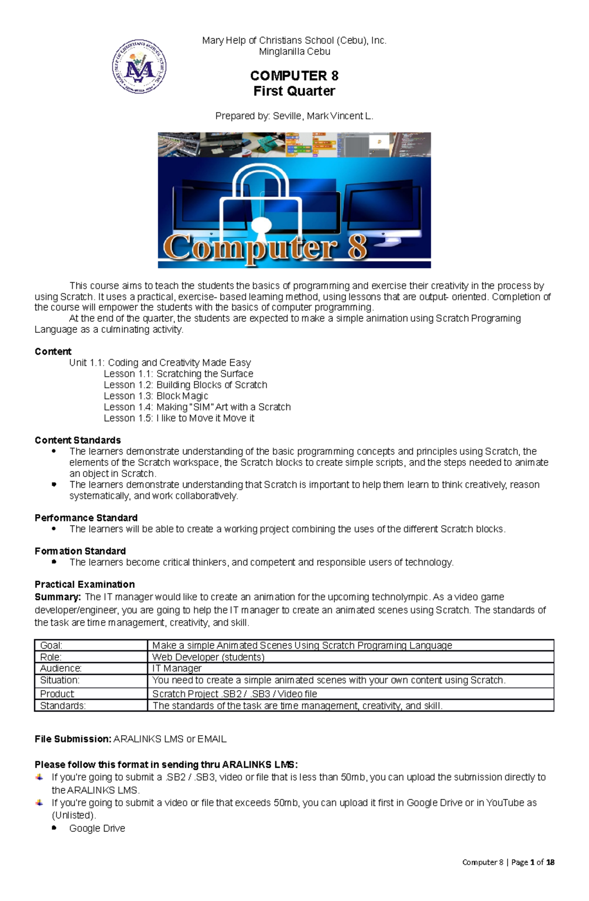 Module Comp8 1st Q - Okay - Mary Help Of Christians School (cebu), Inc 