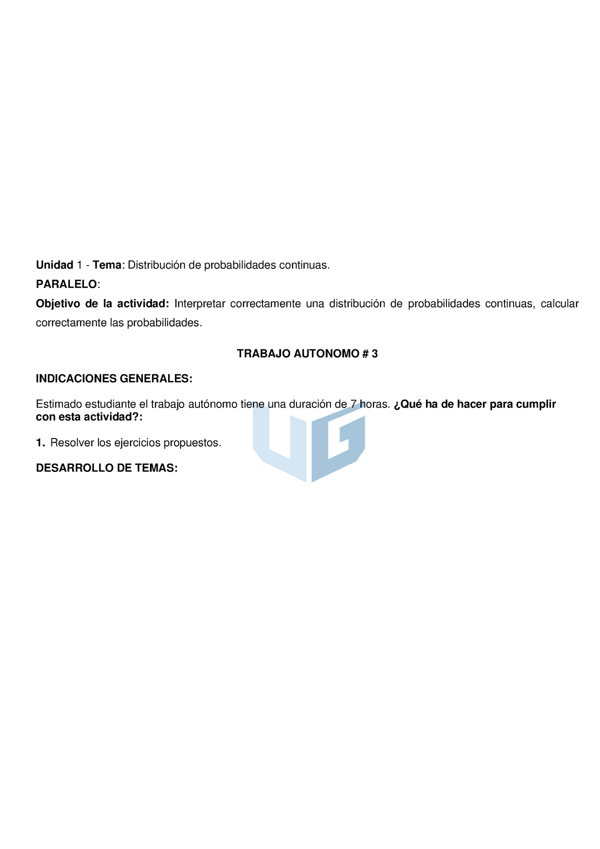 Unidad 1 Tarea 3 Distribución De Probabilidades Continuas 17 12 21 ...