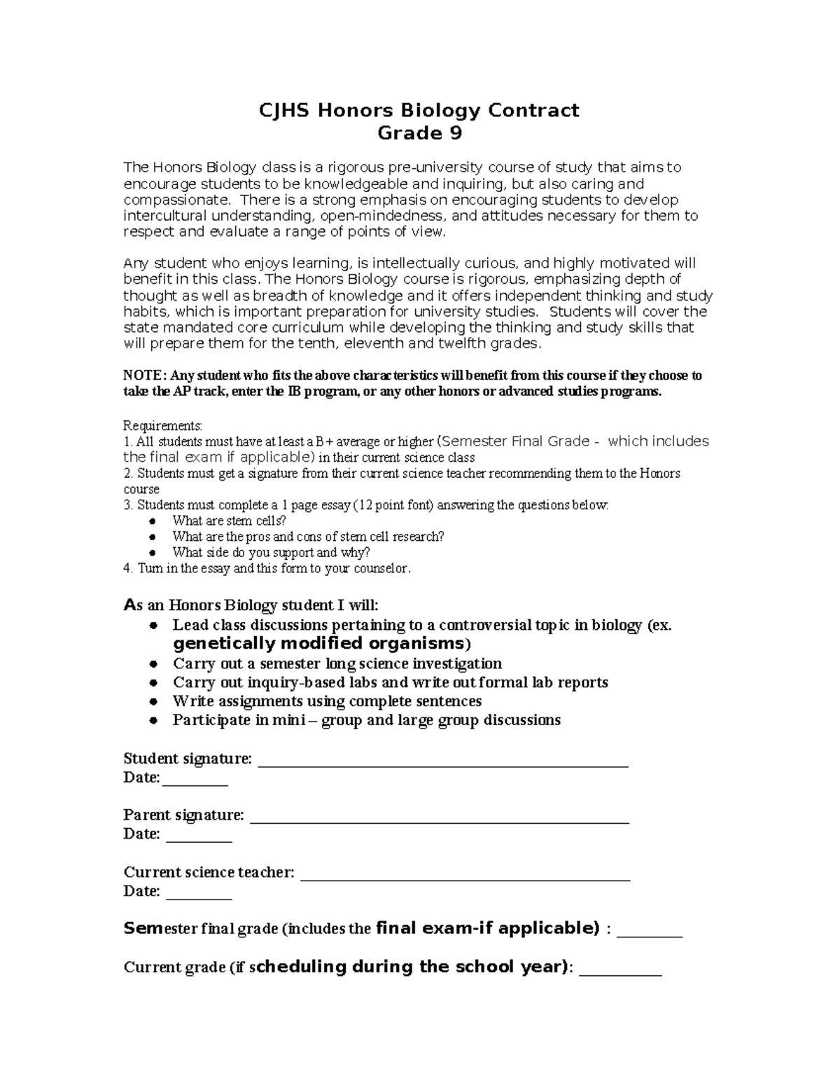 Honors Biology Test - x1dr4zu