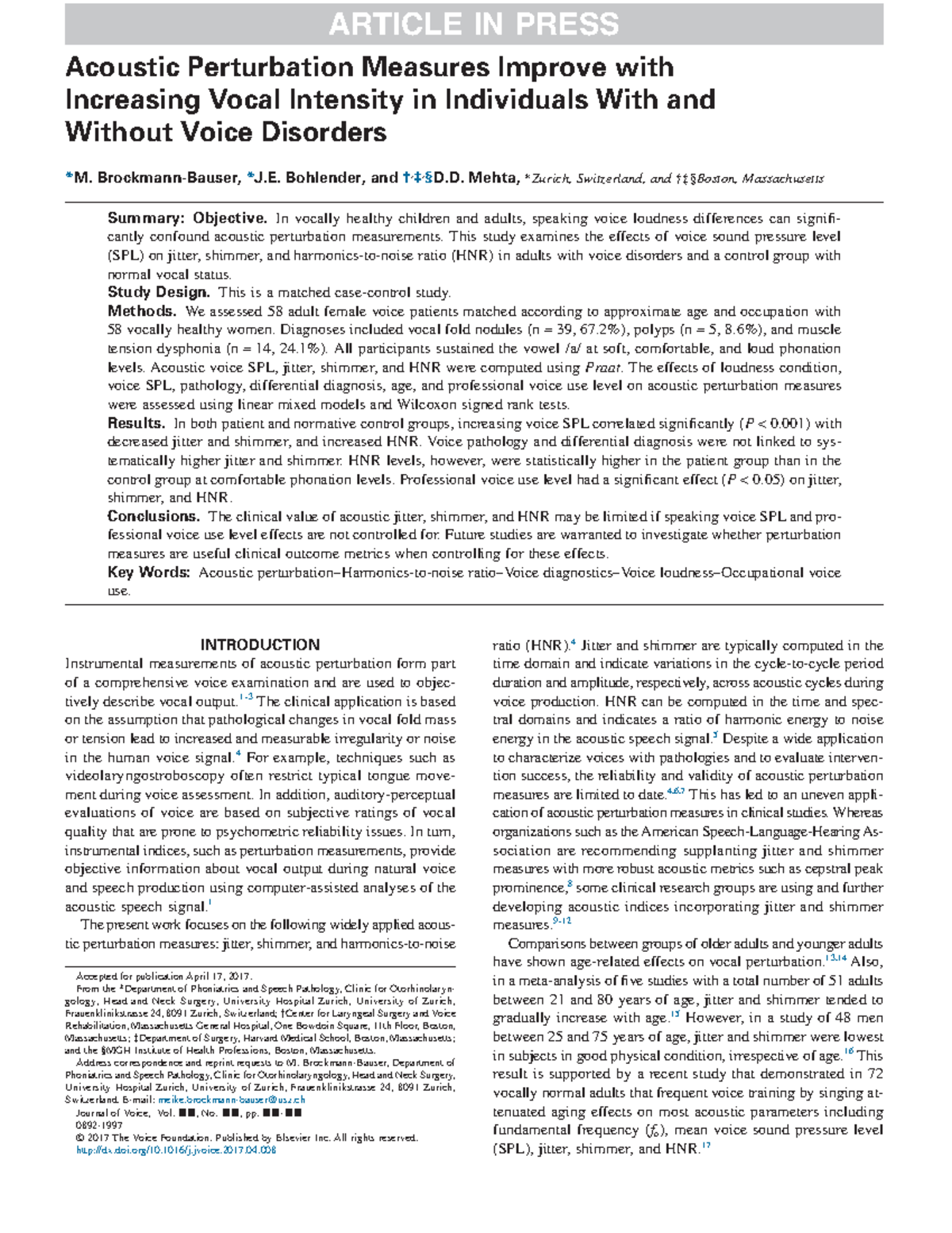Brockmann-bauser 2017 - Acoustic Perturbation Measures Improve with ...
