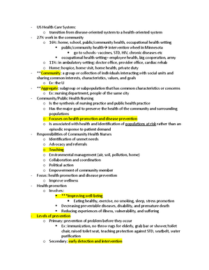 Introduction - Notes, content, helpful hints, powerpoints - US Health ...