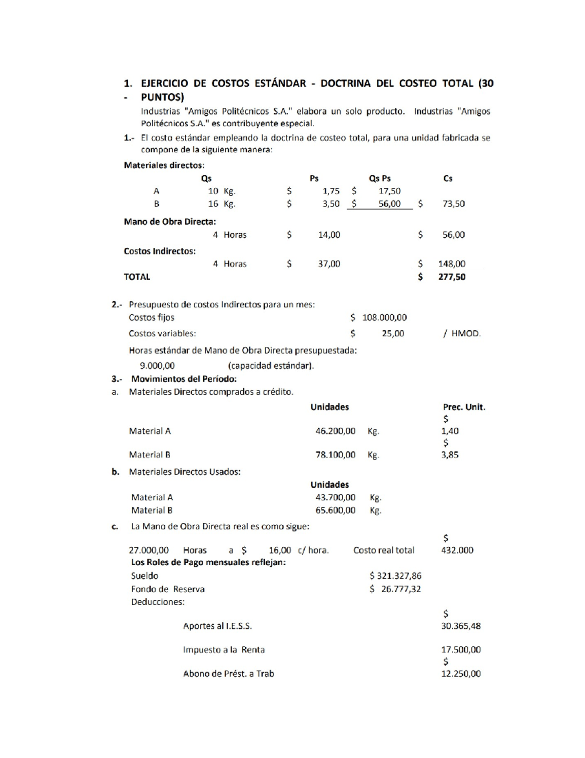 Costeo Estandar Contabilidad Studocu
