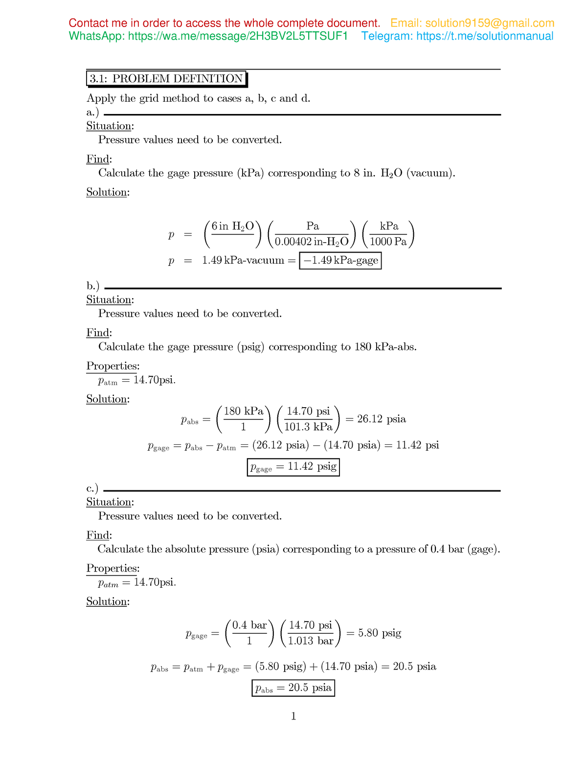 Solution Manual For Engineering Fluid Mechanics 10th Edition Donald F ...