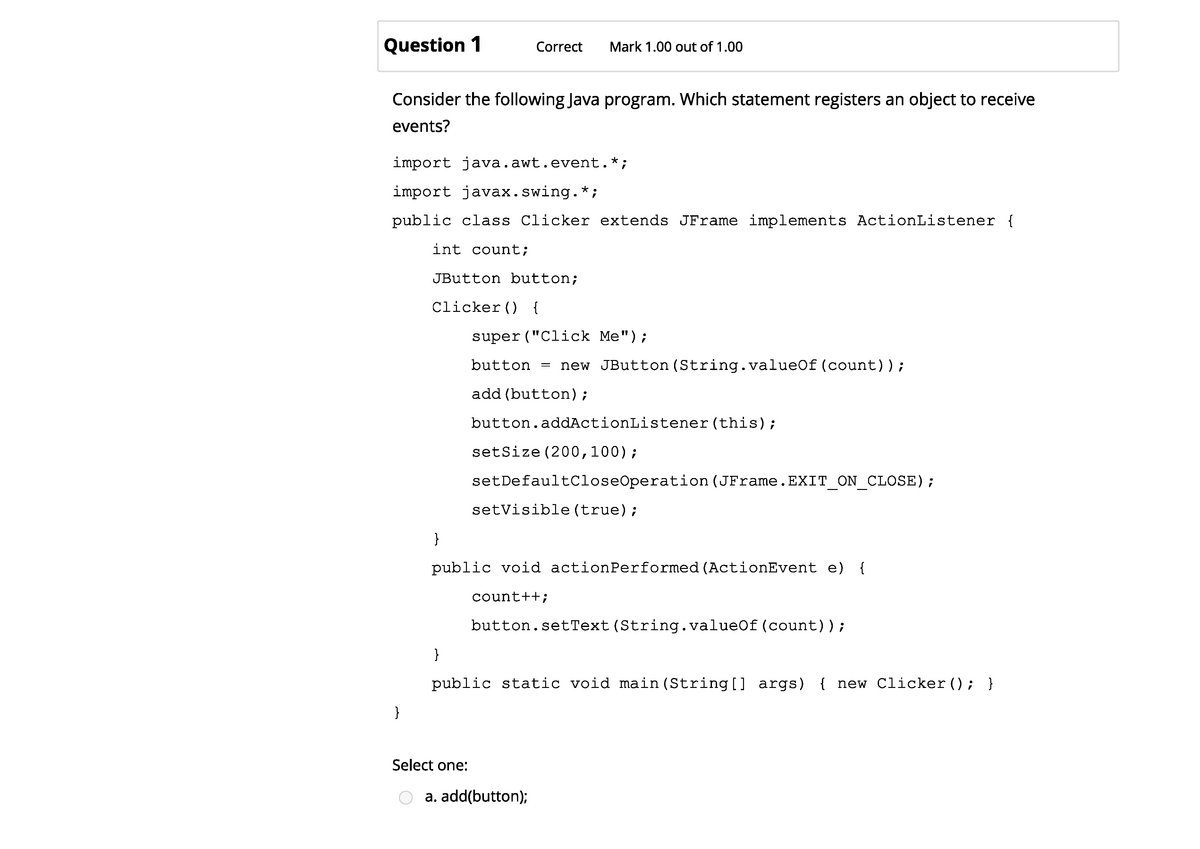 CS 1102 Programming Self Quiz Unit Six - CS 1102 - UoPeople - Studocu