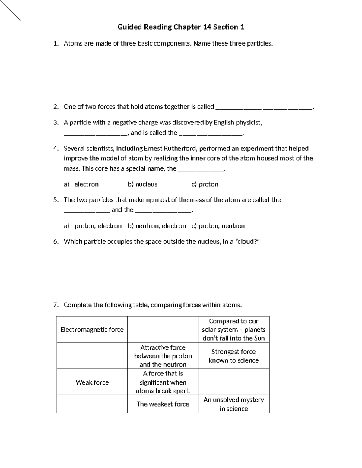 Ch. 14 Worksheets - Jshsj - Guided Reading Chapter 14 Section 1 1 ...