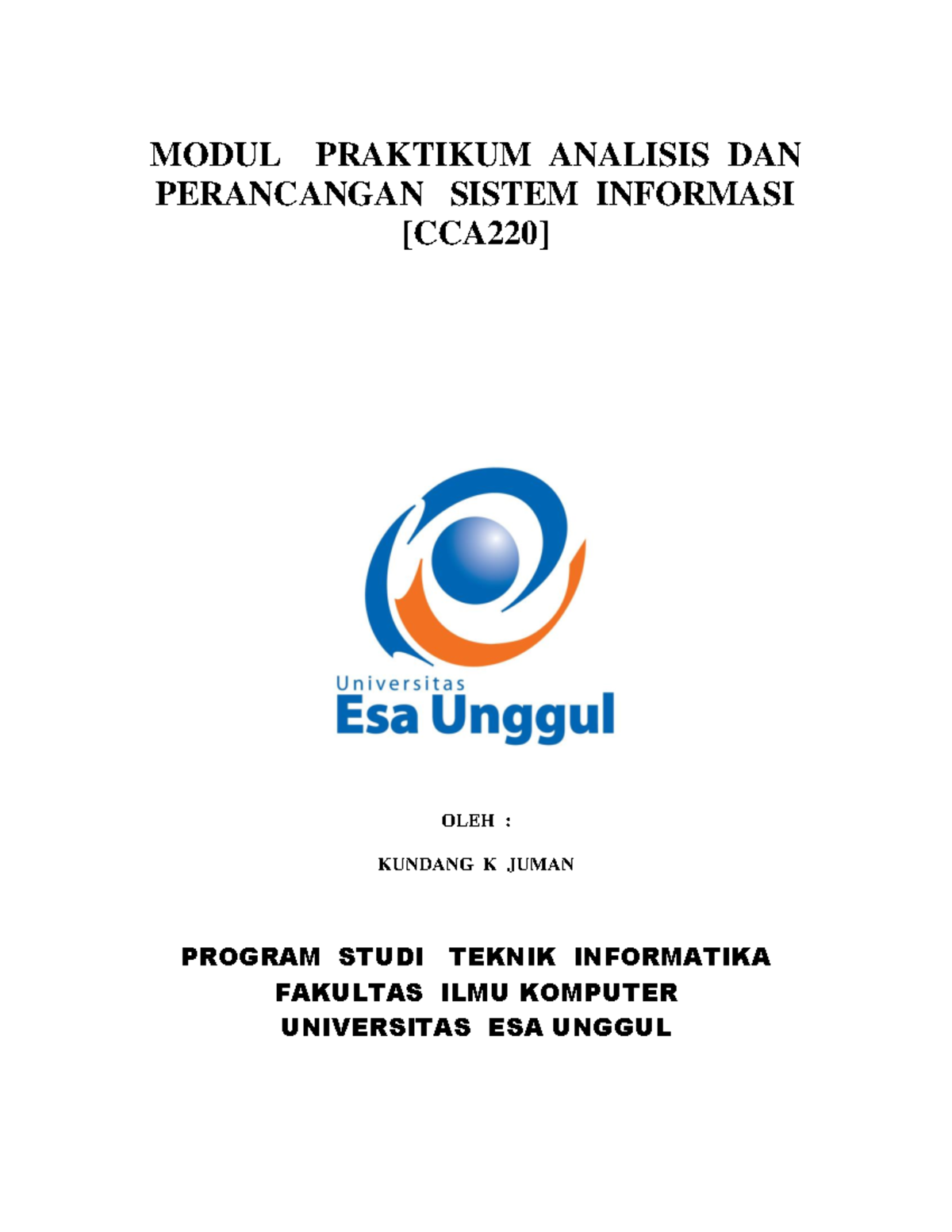 Modul Praktikum Analisis DAN Perancangan Sistem Informasi[ - MODUL ...