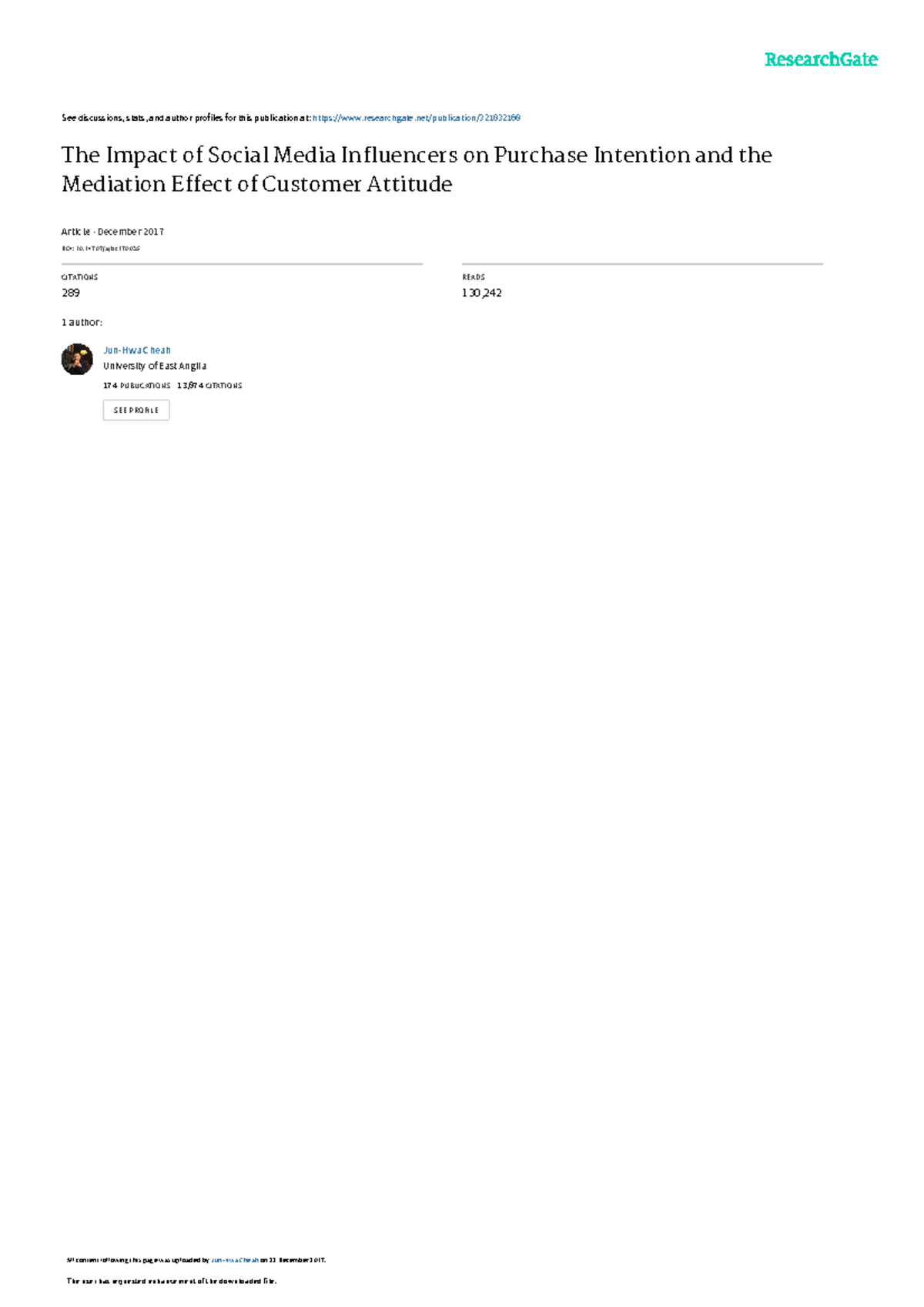 The Impact of Social Media Influencers on Purchase - See discussions ...