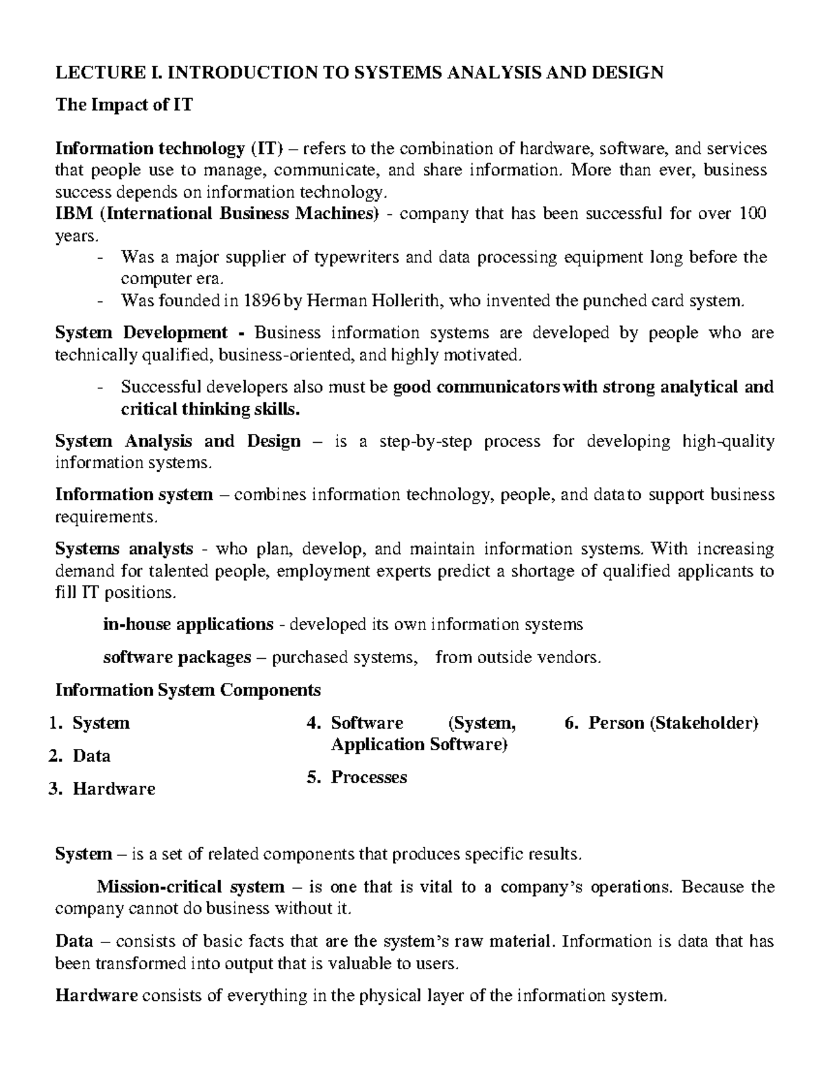 software-practices-chap-1-what-is-system-analysis-and-design-system