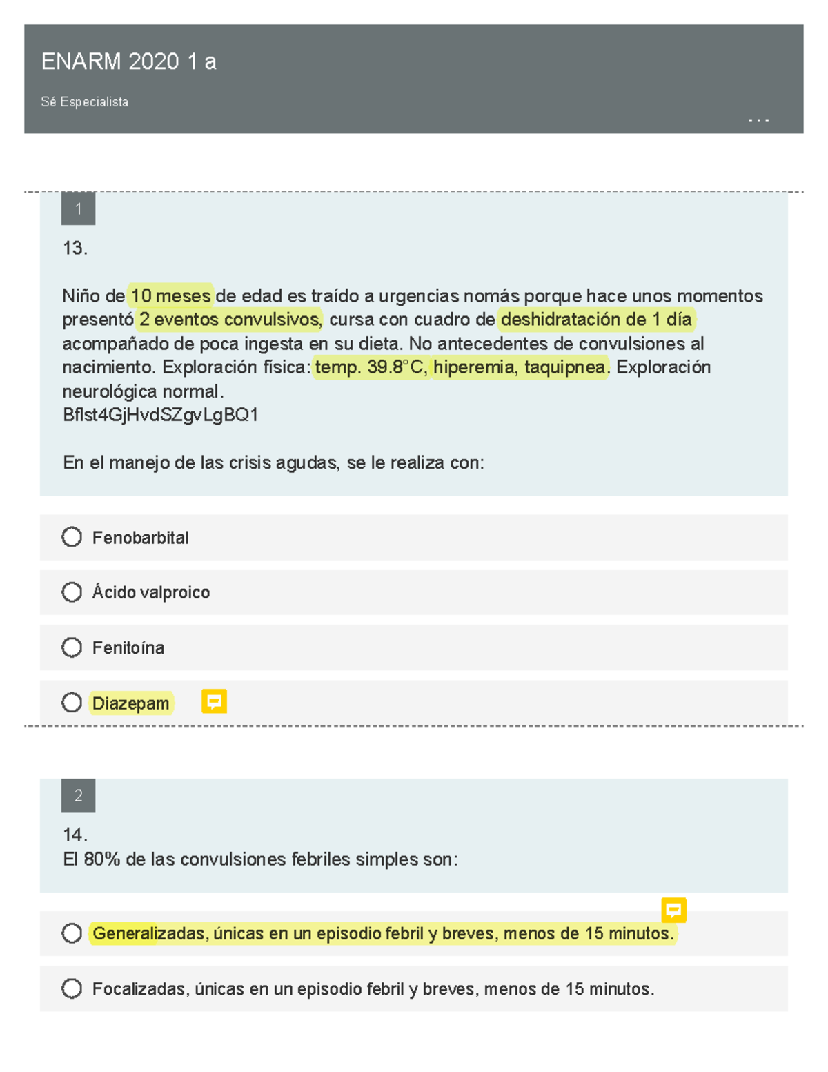 Examen De Aspirantes A Residencias Medicas Enarm 2020 - ENARM 2020 1 A ...