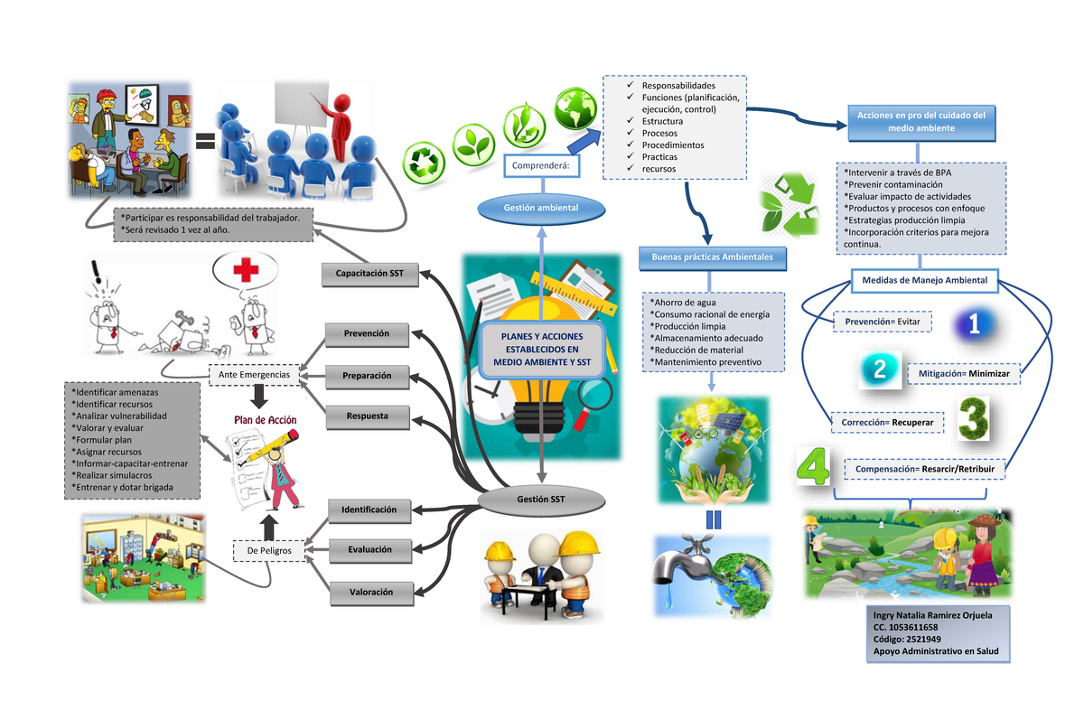Mapa Mental Planes Y Acciones Establecidos En El Medio Ambiente The