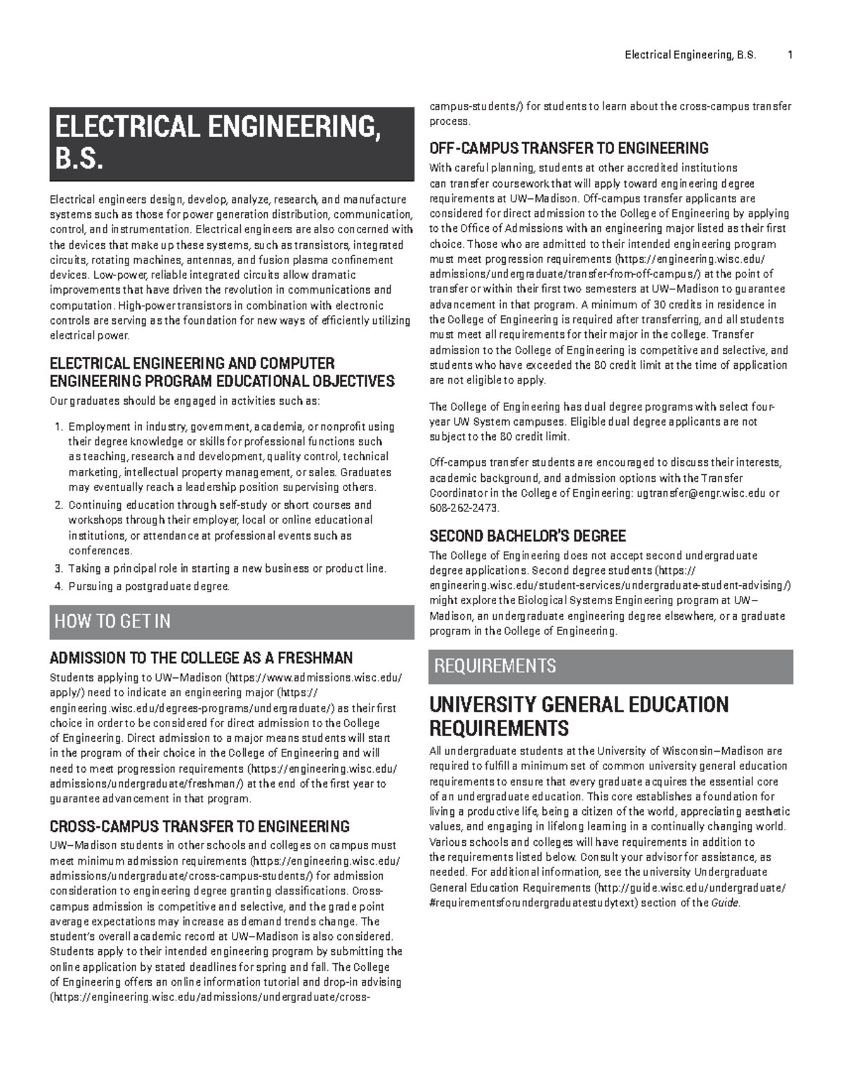 Electrical-engineering-bs - ELECTRICAL ENGINEERING, B. Electrical ...