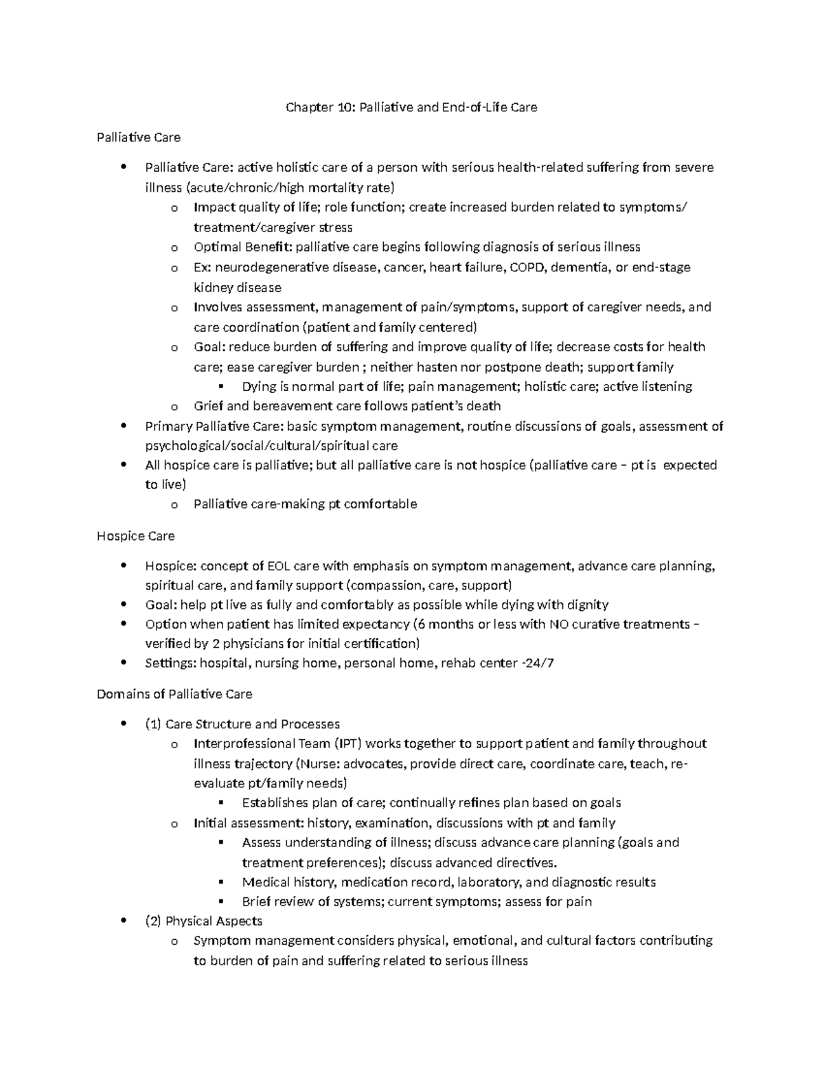 Chapter 10 - readdddddd - Chapter 10: Palliative and End-of-Life Care ...