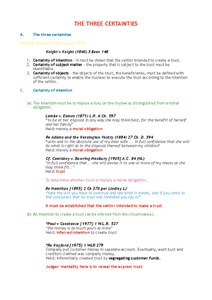 Tutorial 2 Activity - Tutorial 2 – Equity & Trusts Beneficiary ...