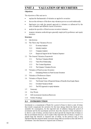 Unit-4 - edpm lec notes - 5 Indian Stock Market : Organisation and ...