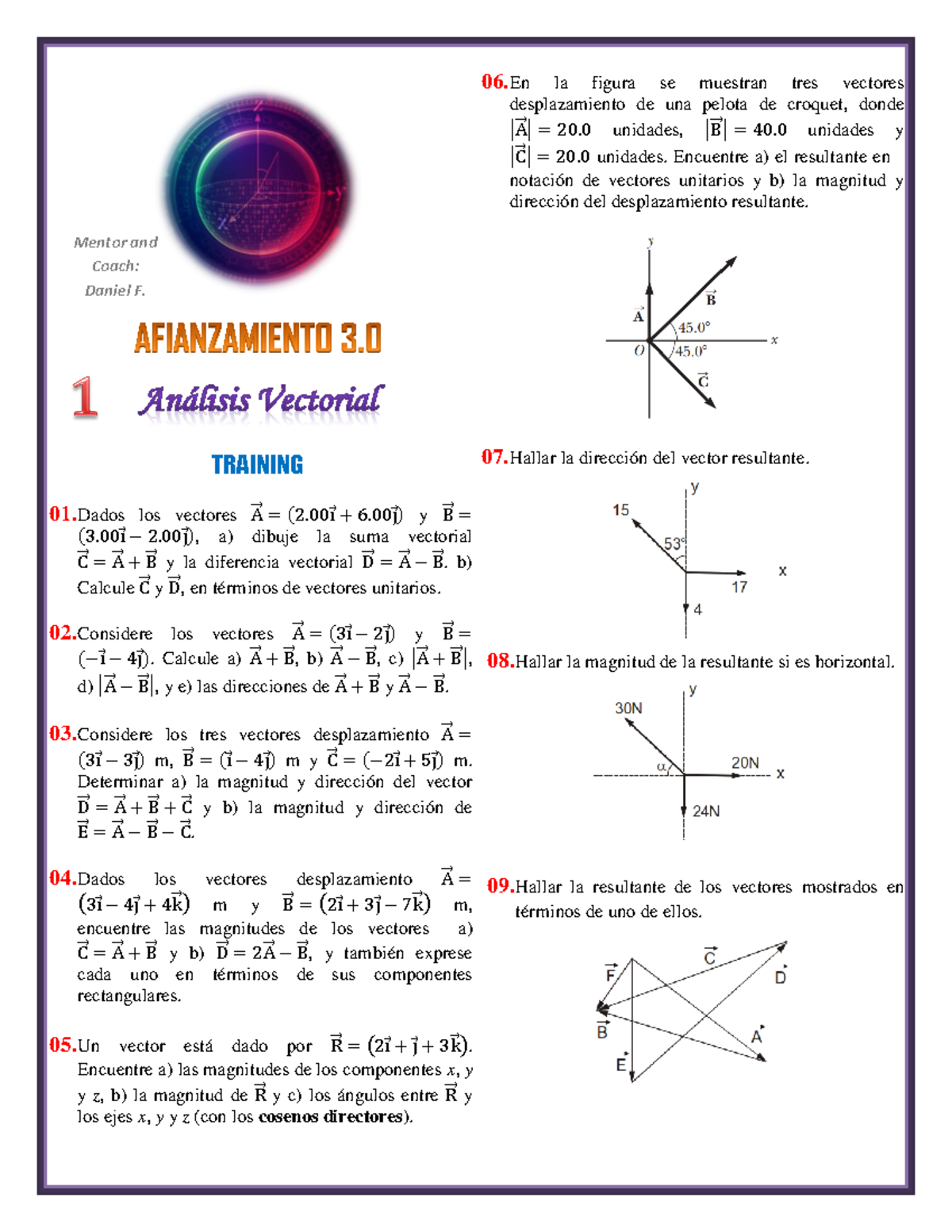 1. Vectores Y Escalares - Mentor And Coach: Daniel F. TRAINING 01 ...