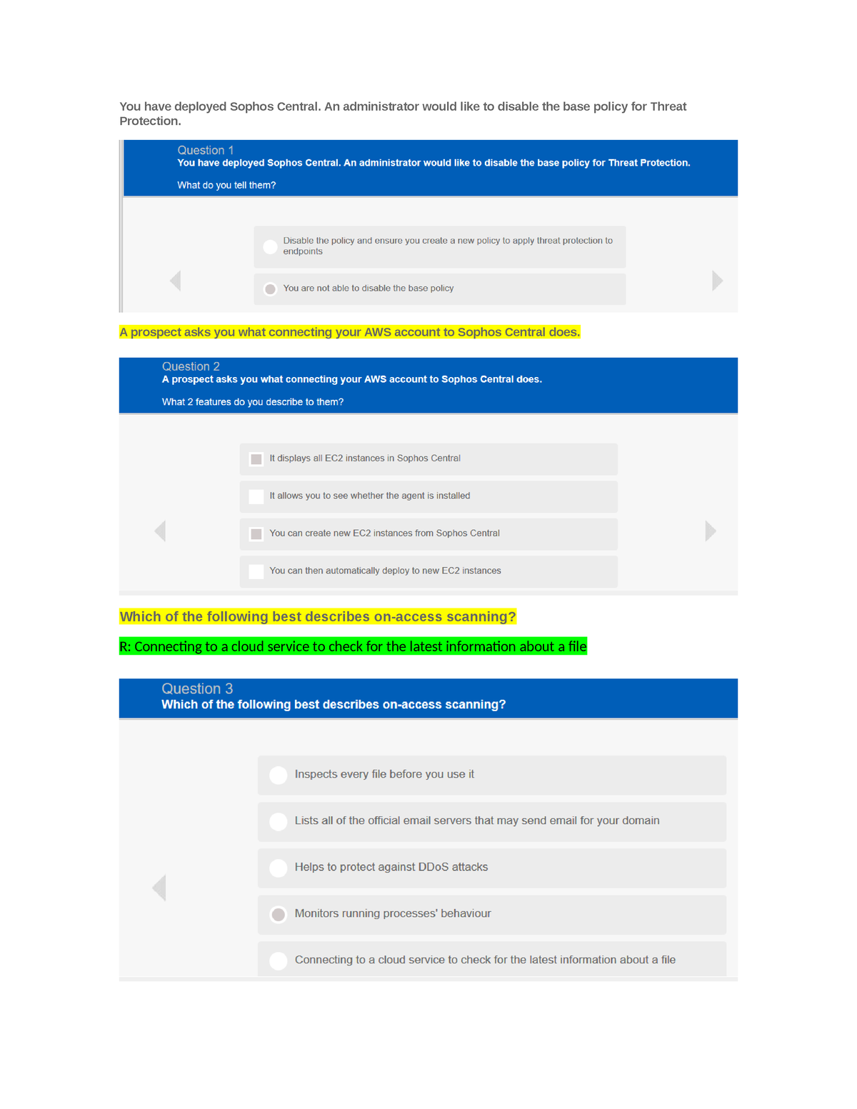 ET15 Sophos Central Enpoint And Server Engineer V1 - You Have Deployed ...