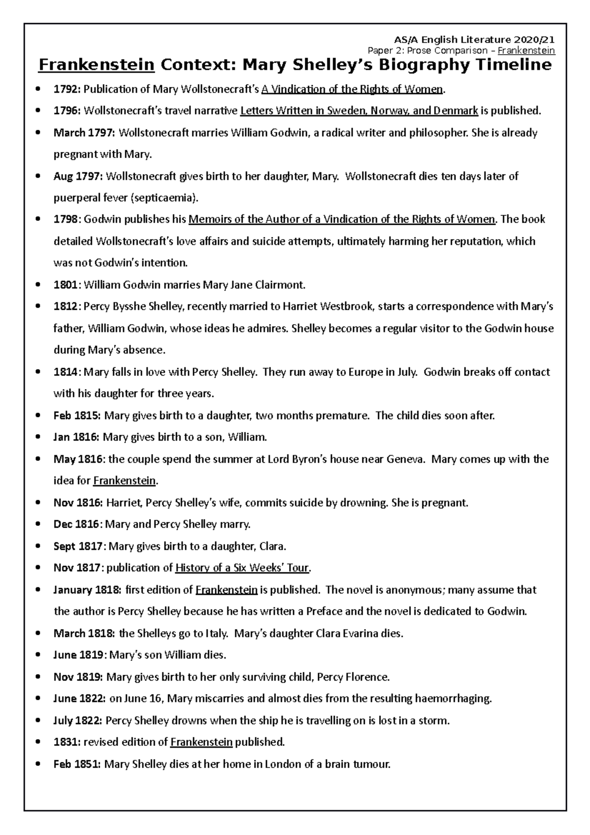 frankenstein comparison essay