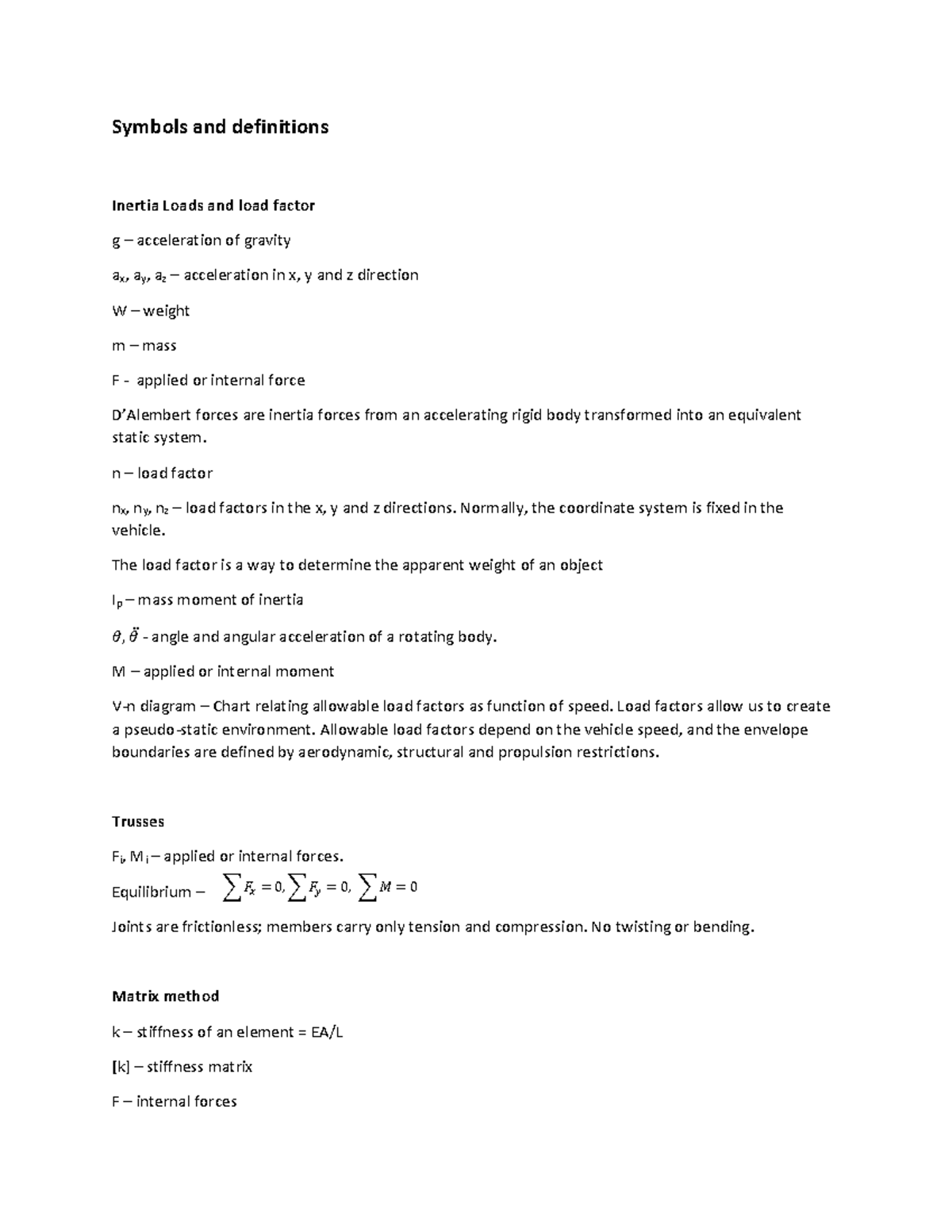 Symbols and definitions updated Sept 10 2017 - Symbols and definitions ...