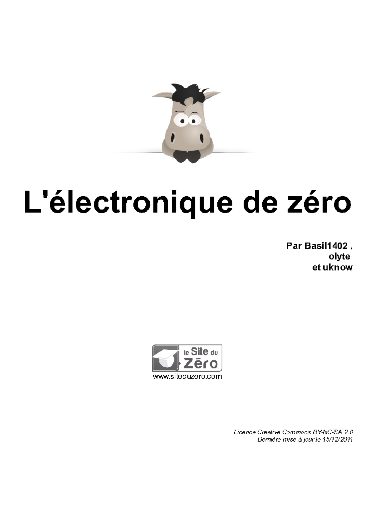 101173070 l Electronique de Zero - L'électronique de zéro Par Basil1402 ...