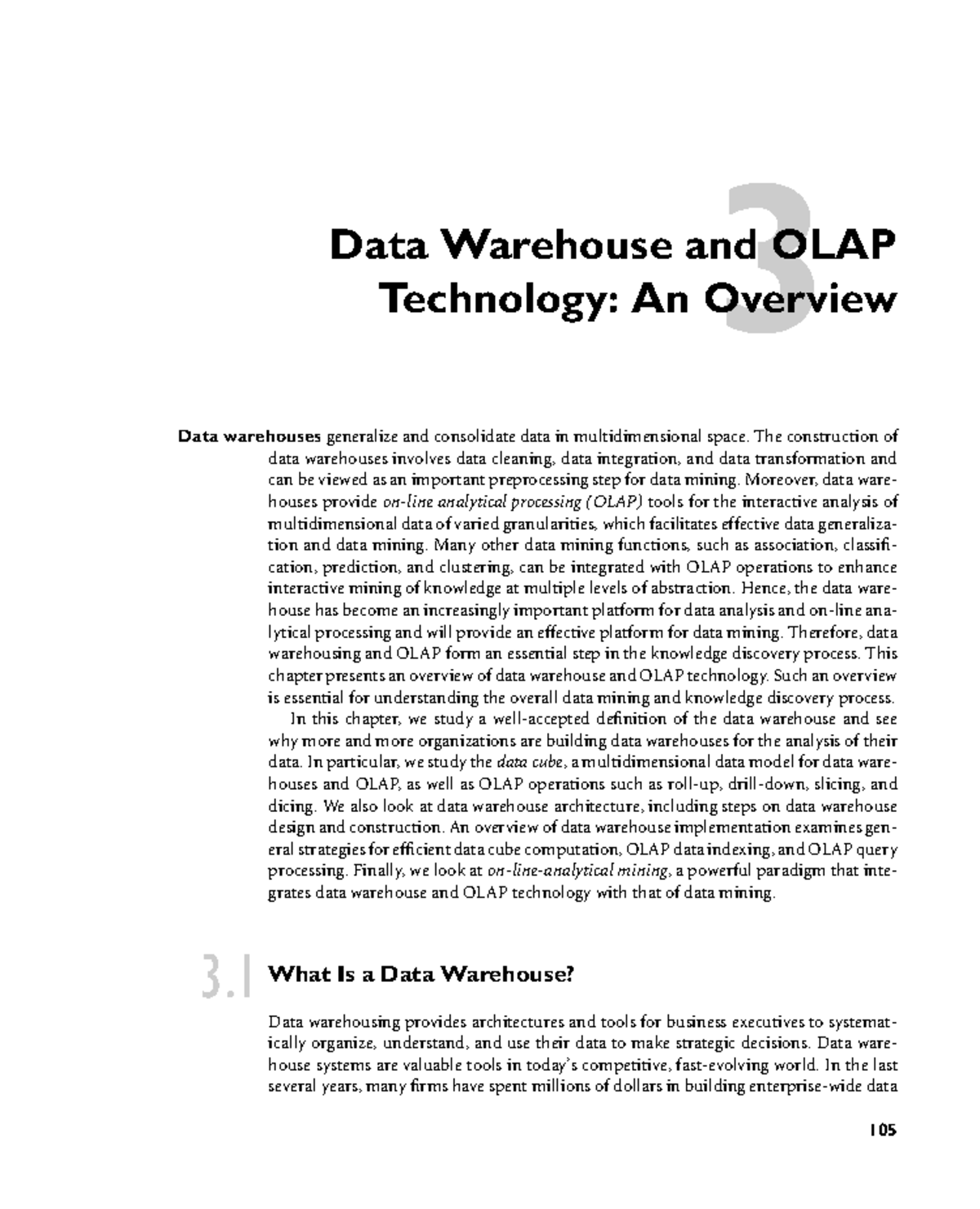 Chapter 03 Data Warehouse And OLAP Technology, An Overview - 3 Data ...