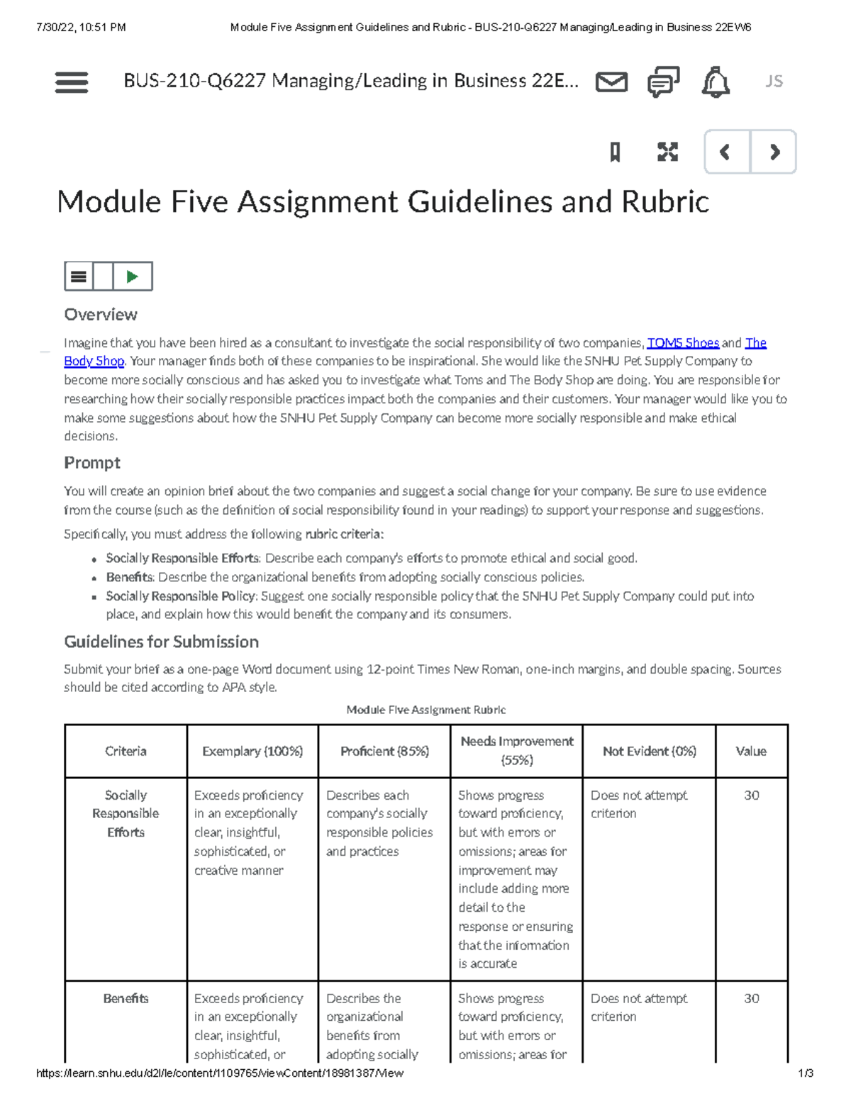 module 5 assignment bus 210