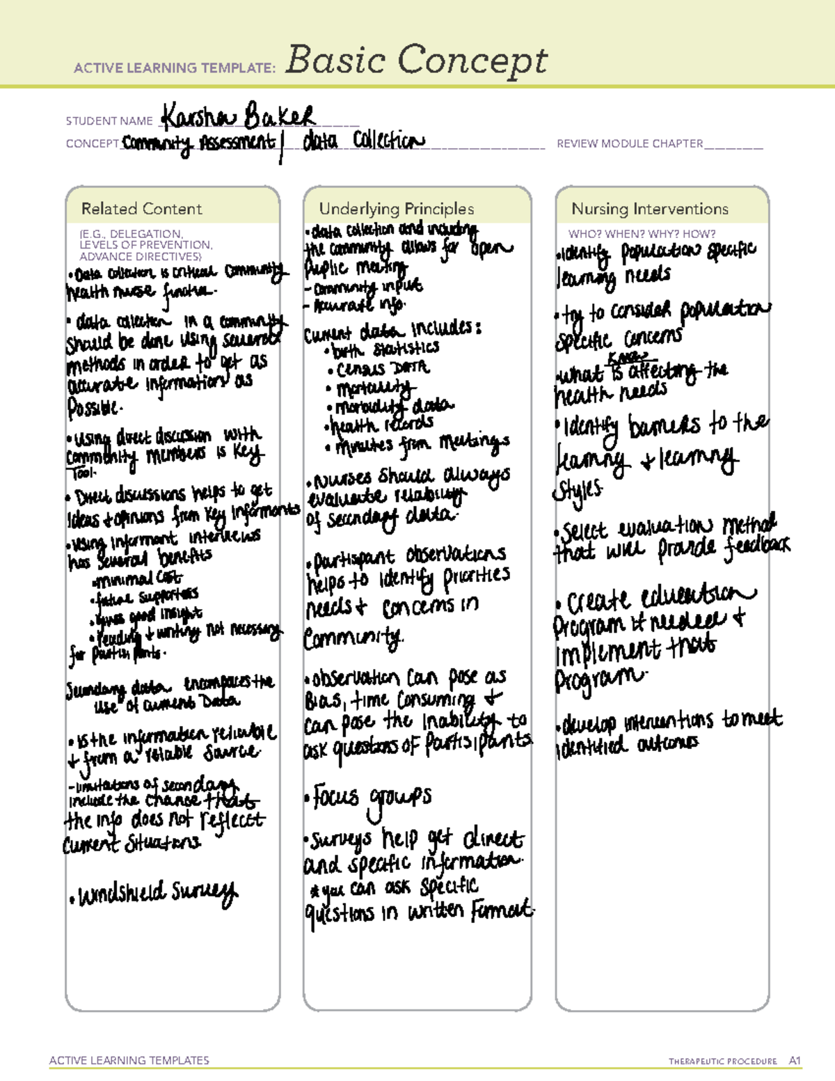 Practice B REM - Notes - ACTIVE LEARNING TEMPLATES THERAPEUTIC ...