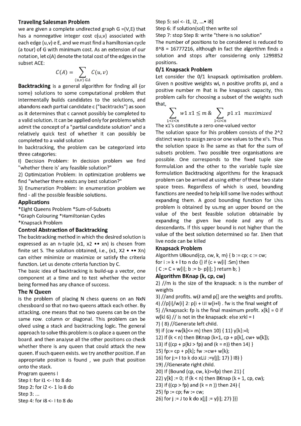 Design And Analysis Of Algorithms Module 6 Short Note - Studocu