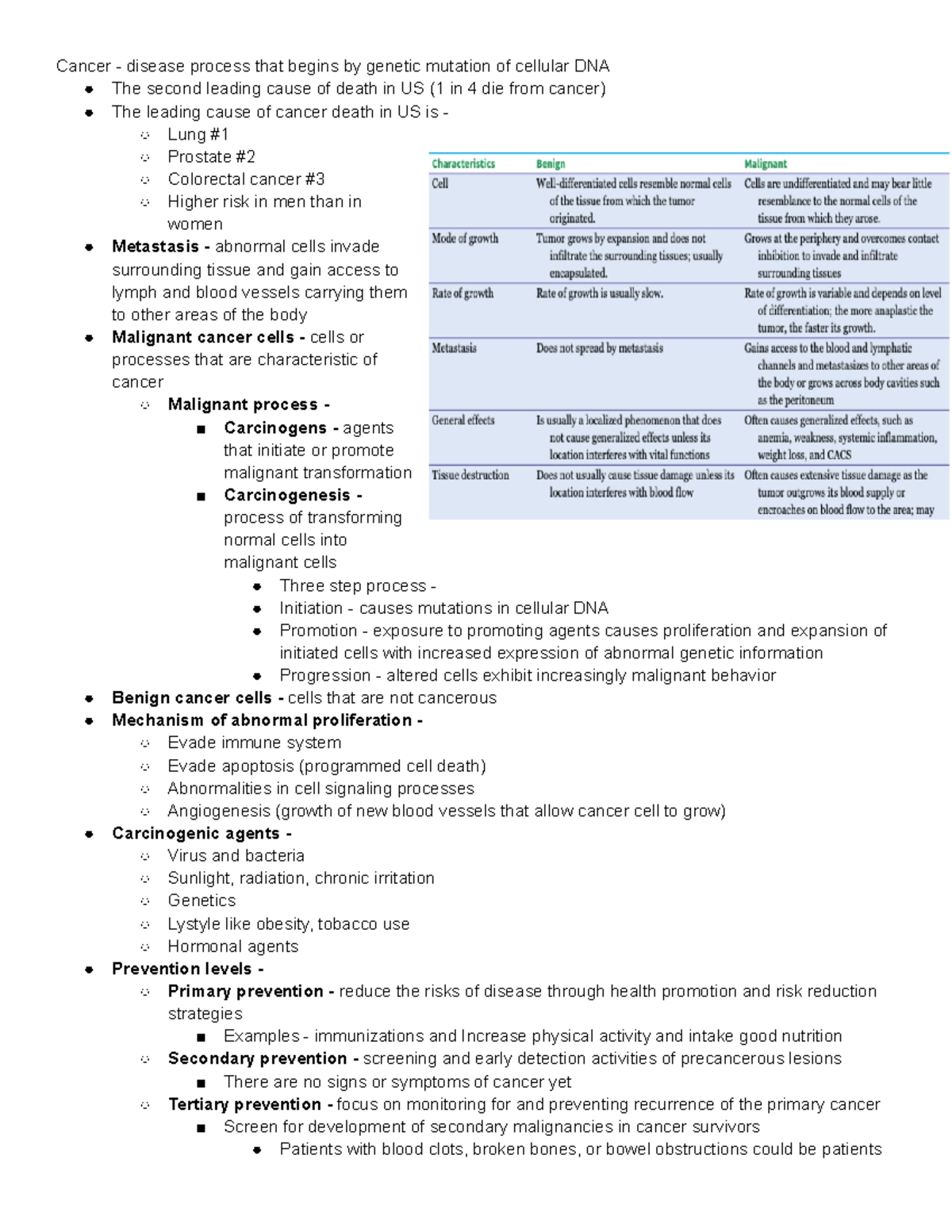 Med surg - pancreatitis and cirrhosis - Cancer - disease process that ...