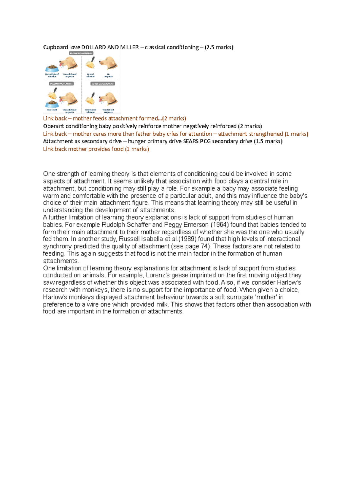 Learning Theory Attachment - Cupboard Love DOLLARD AND MILLER ...