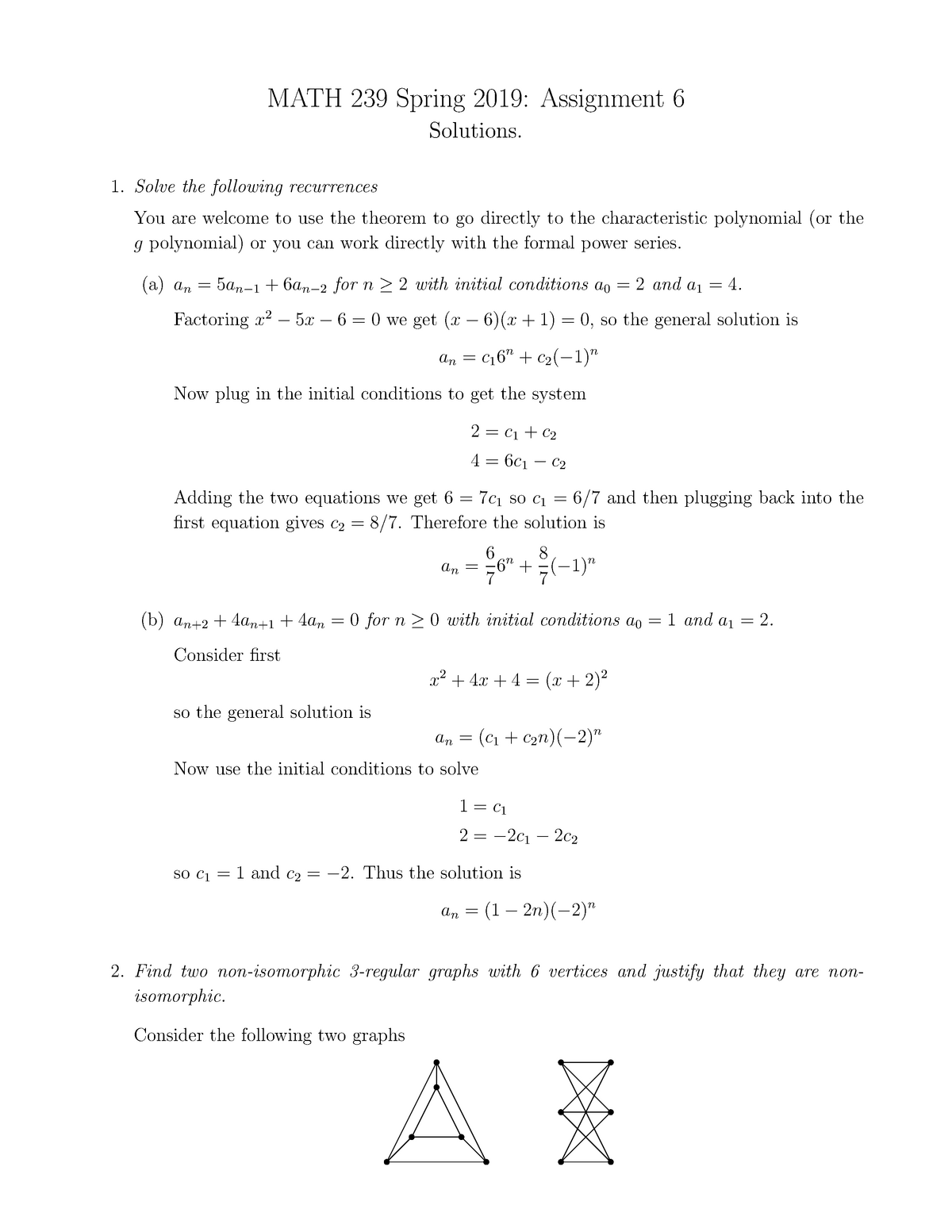 math 239 assignment solutions