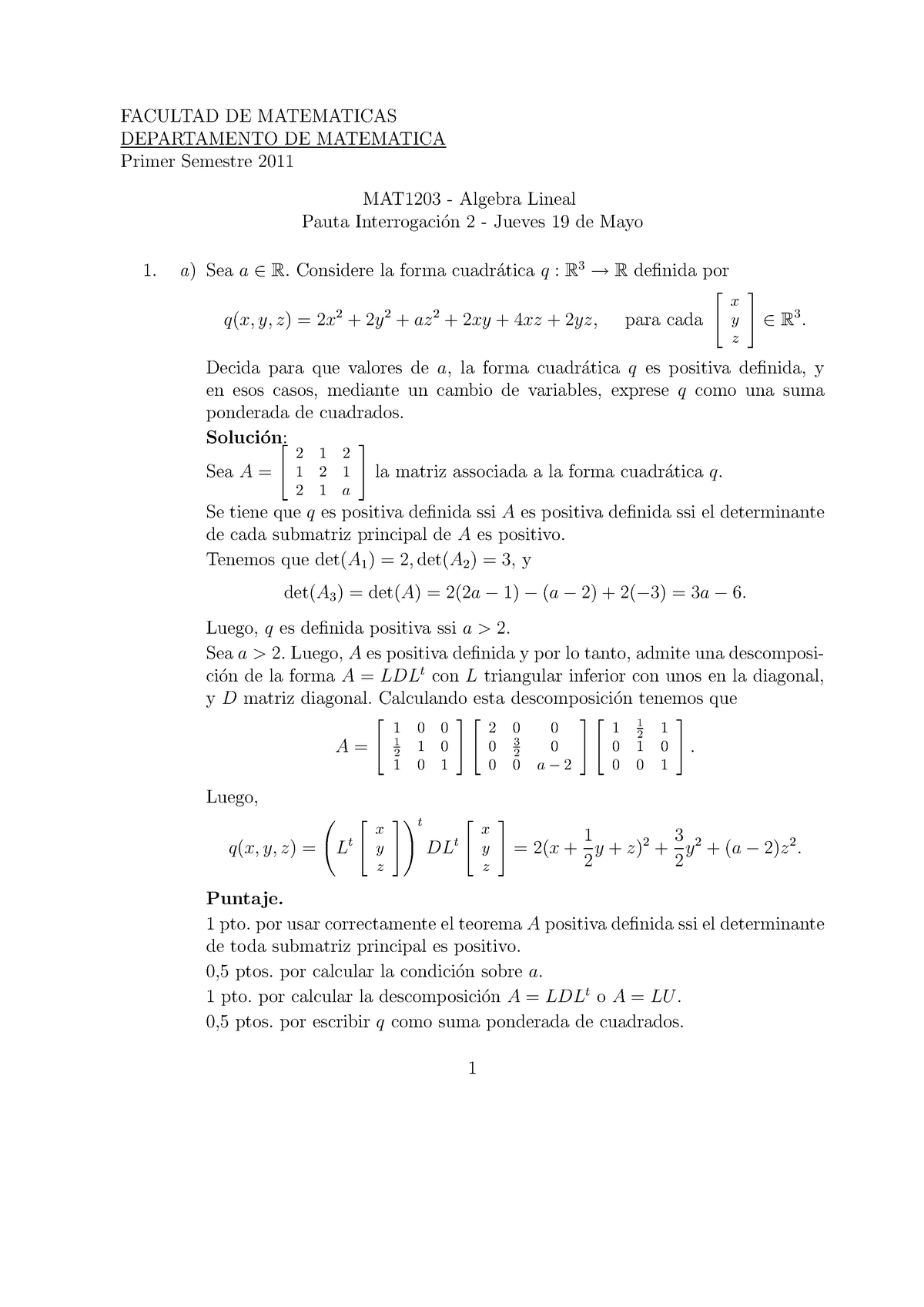 Ejercicios Resueltos álgebra Lineal 2 2011.pdf - PONTIFICIA UNIVERSIDAD ...