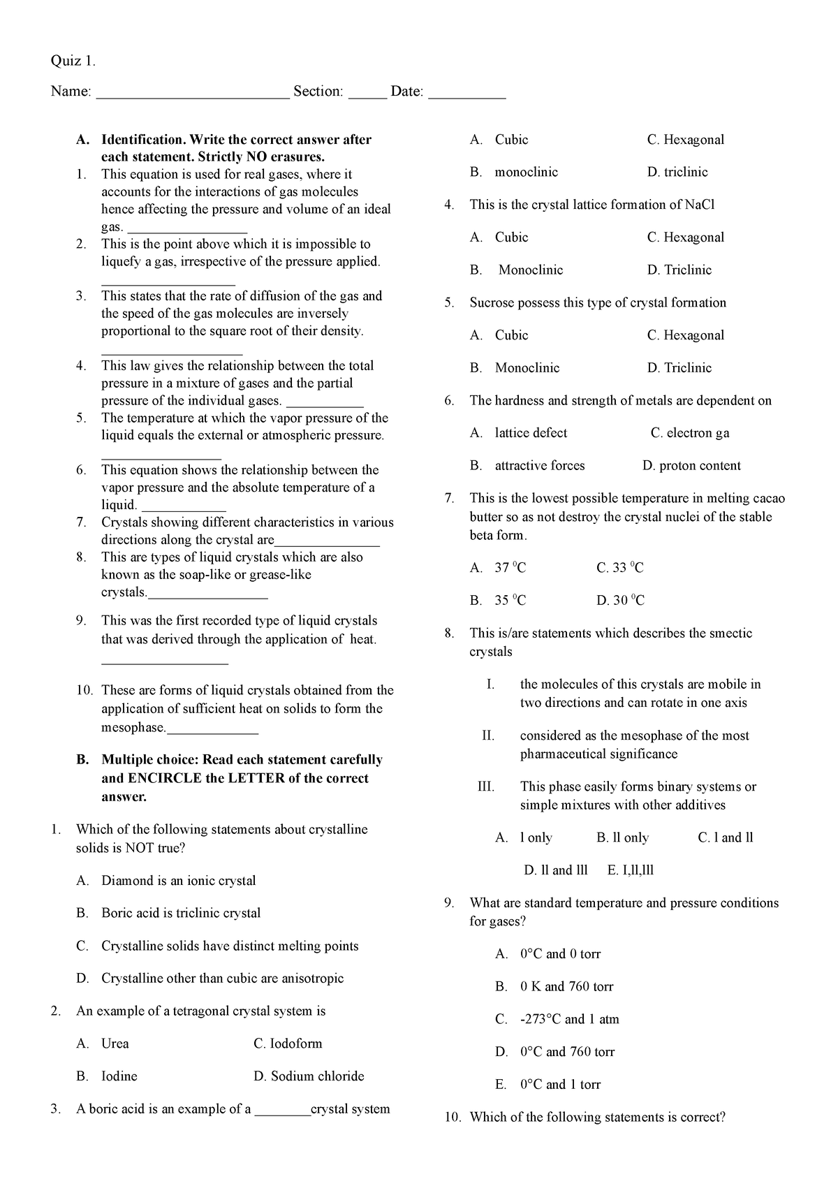 Quiz-1-midterm - Quiz example - Quiz 1. Name ...