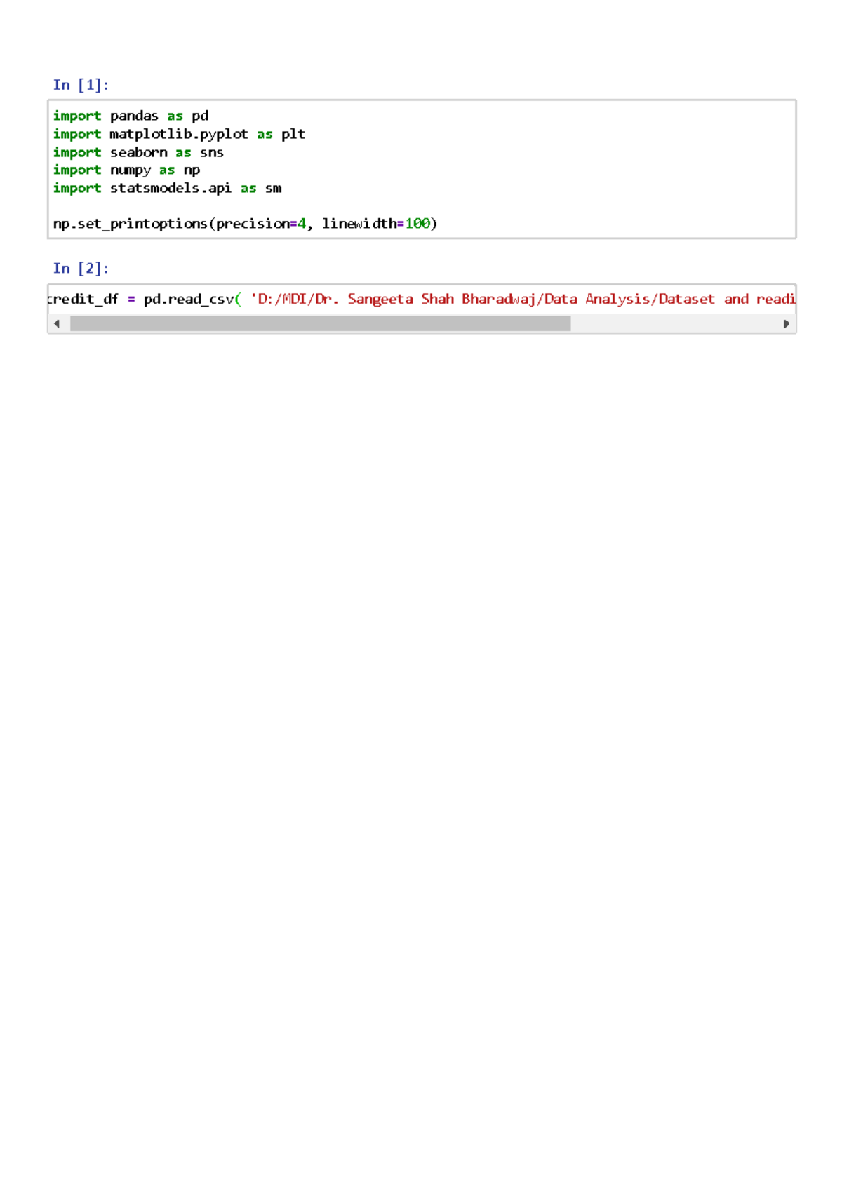 Logistic regression German credit data codes with result - In [2 ...
