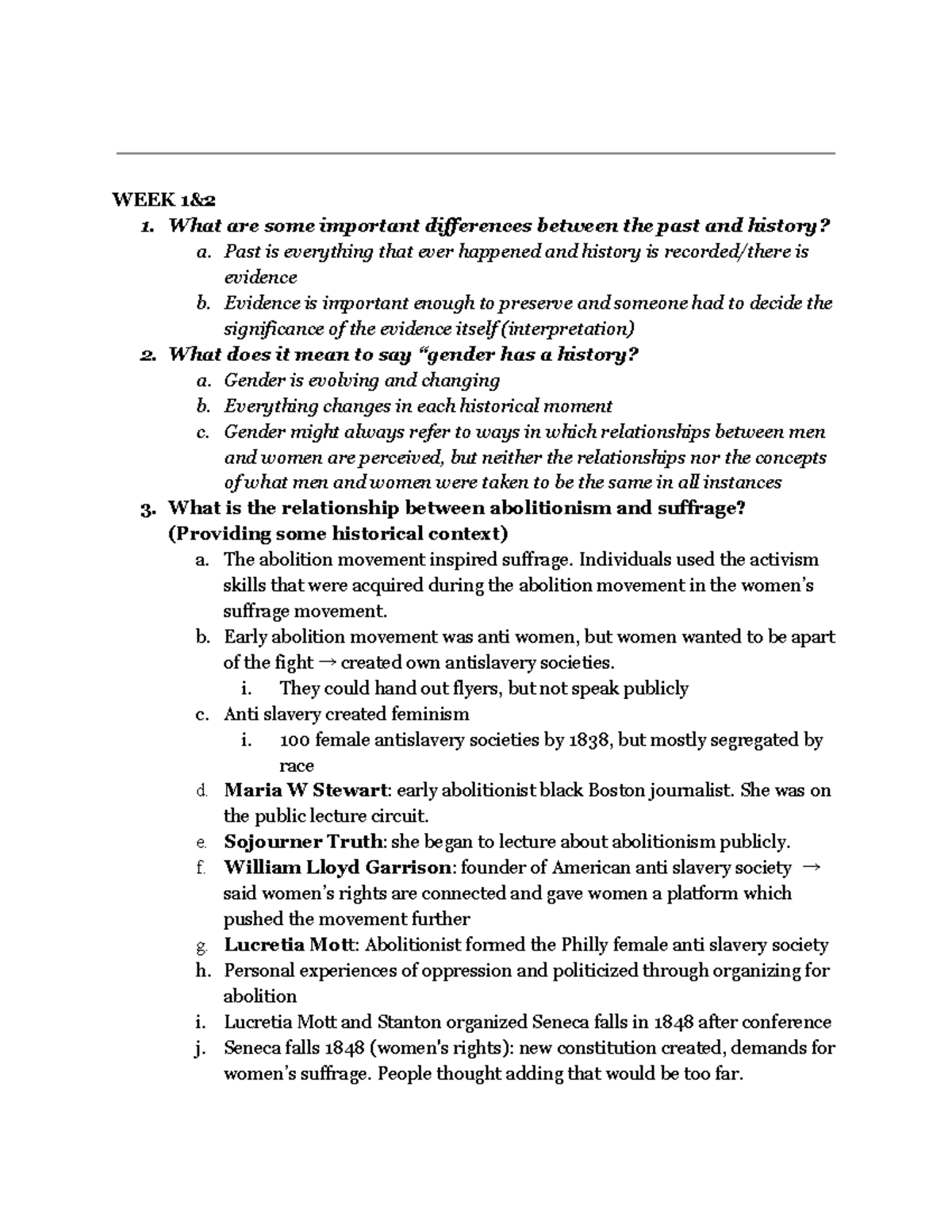 Final Exam Lecture Notes All Lectures readings WEEK 1 What Are