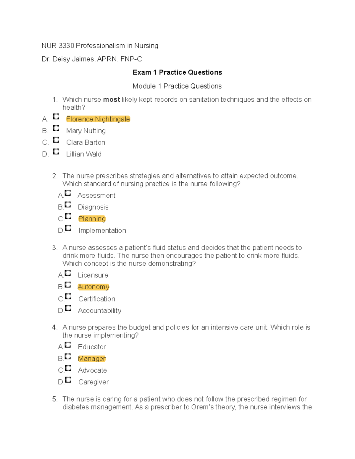 nursing research exam 1 practice questions