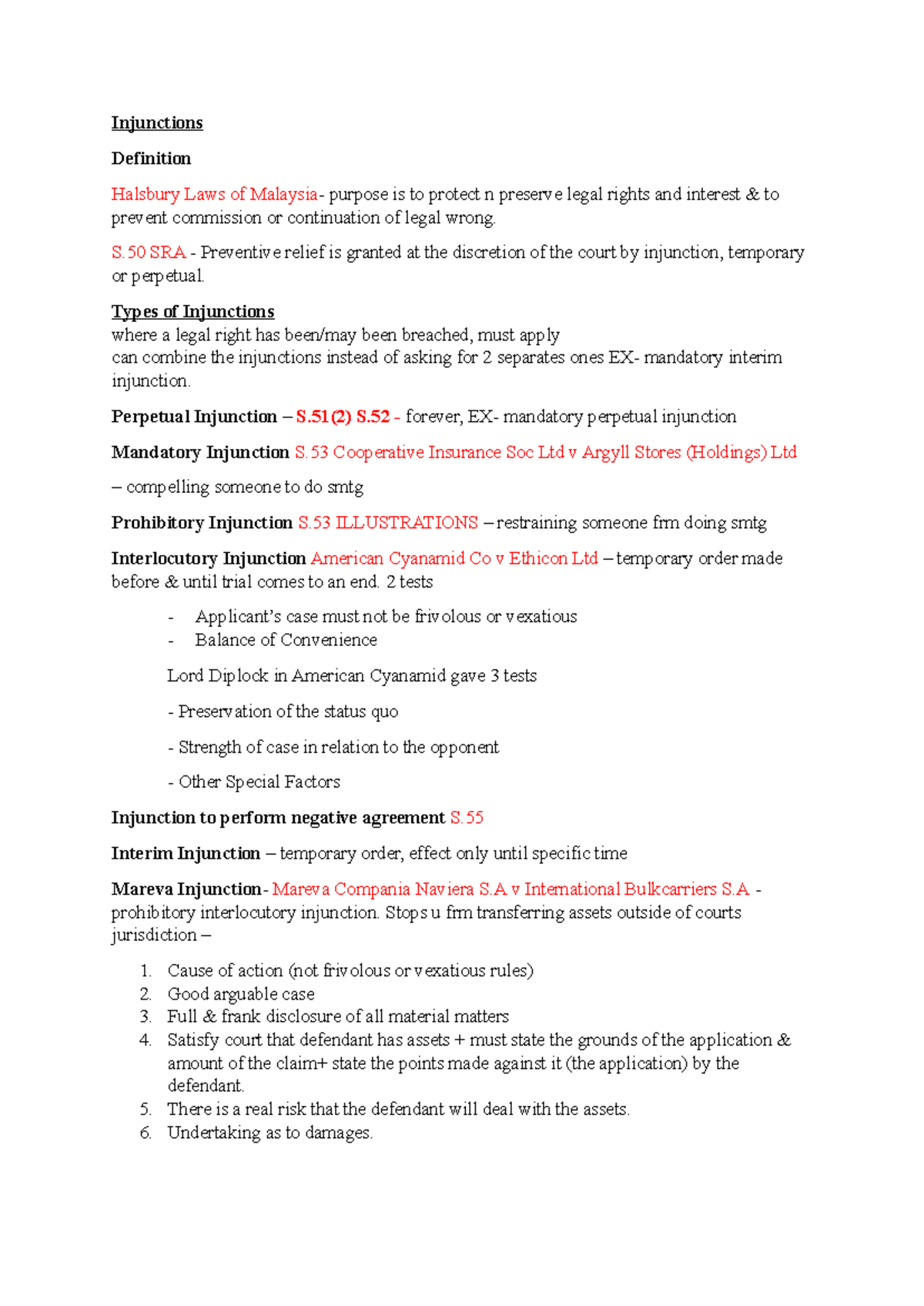 Injunctions short - Injunctions Definition Halsbury Laws of Malaysia ...