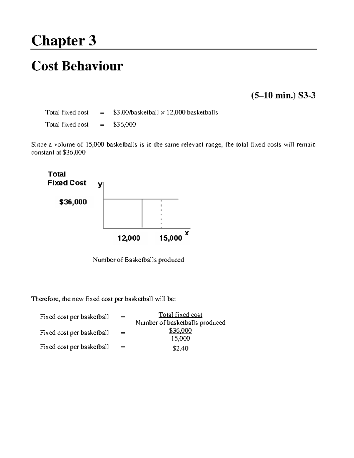 Chapter 3 Practice Question's Answers - Chapter 3 Cost Behaviour (5–10 ...