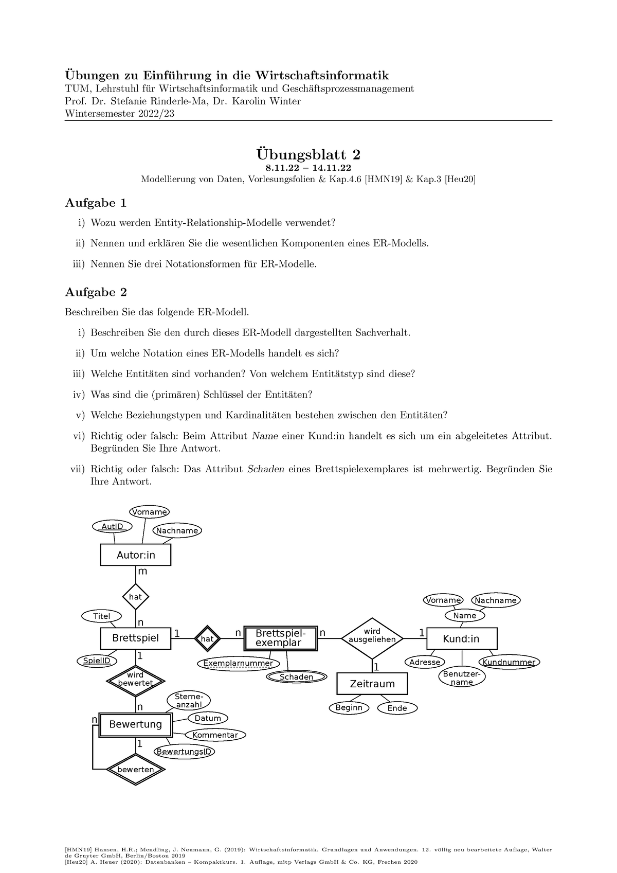 Uebungsblatt 2 - Ubungen Zu Einf ̈ ̈ Uhrung In Die ...