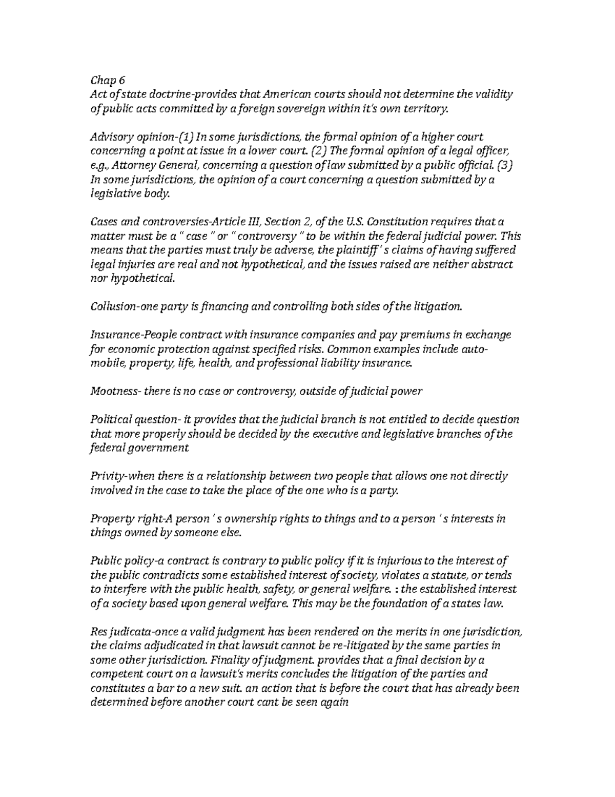 Terms to know chap 610 words and phrases defined as found in