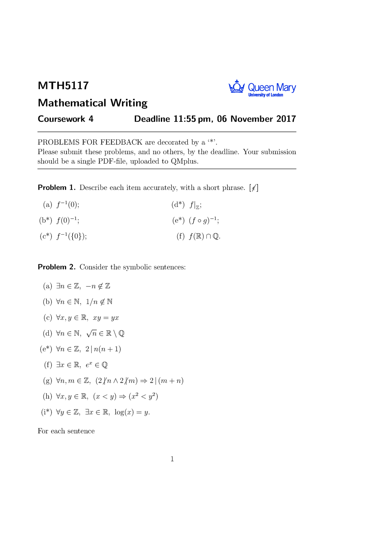 maths m coursework