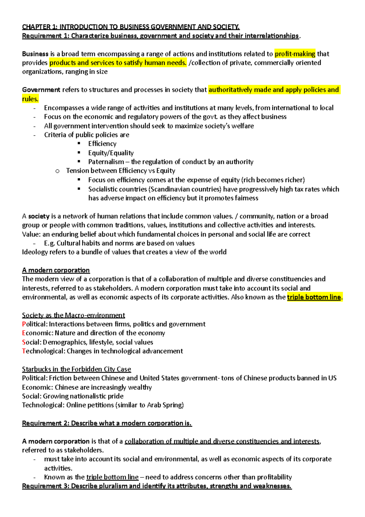 Week 1 - Summary of week 1 content - CHAPTER 1: INTRODUCTION TO ...